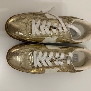 Dolce Vita Gold Sneakers with Cream size 9